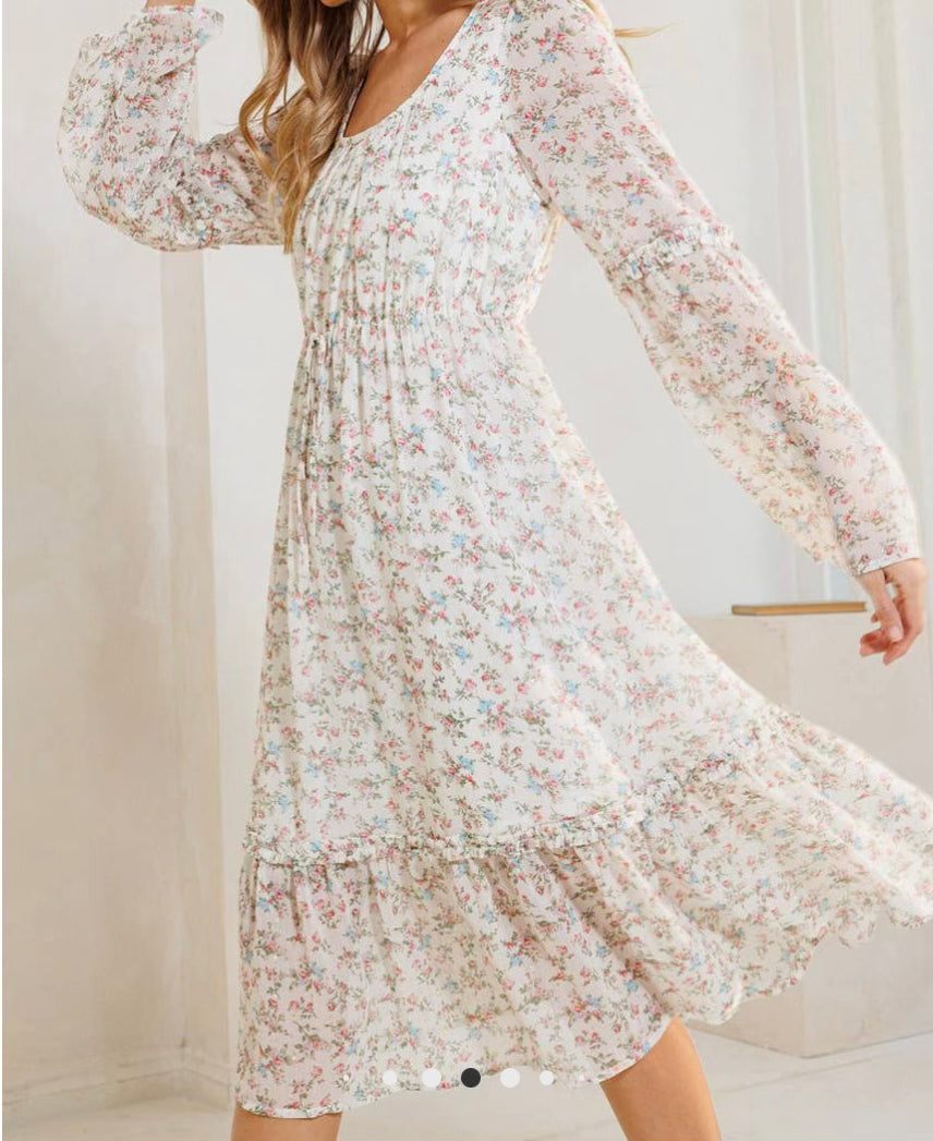 Floral Long Sleeve Dress