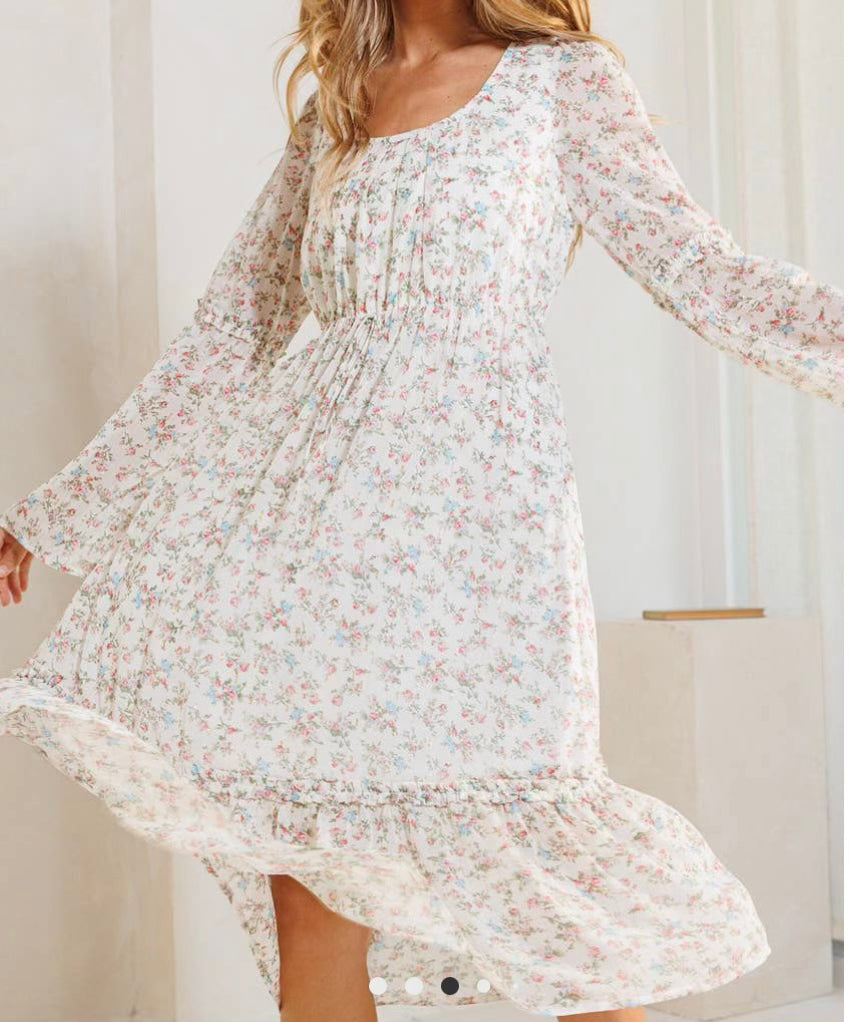 Floral Long Sleeve Dress