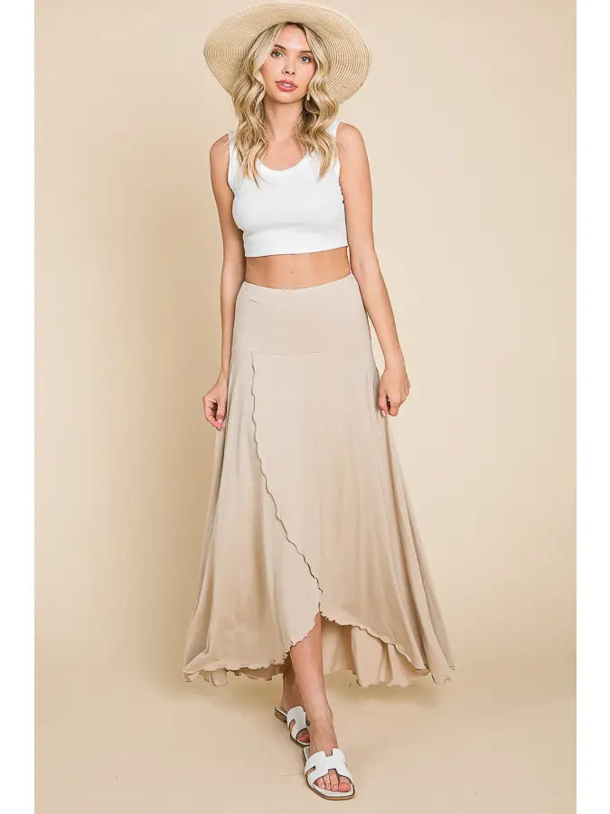 High Low Flare Skirt