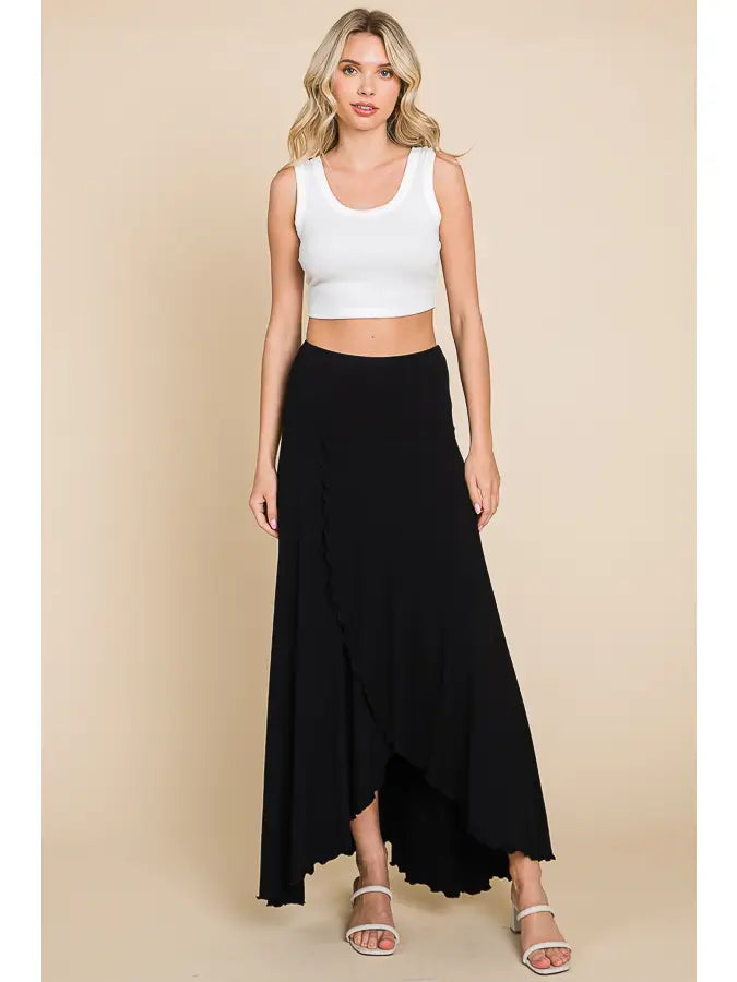 High Low Flare Skirt