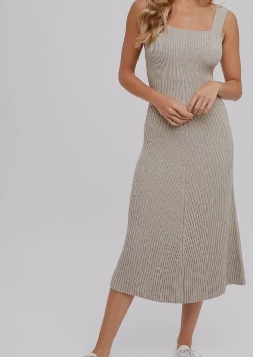 Square Neck Sweater Dress