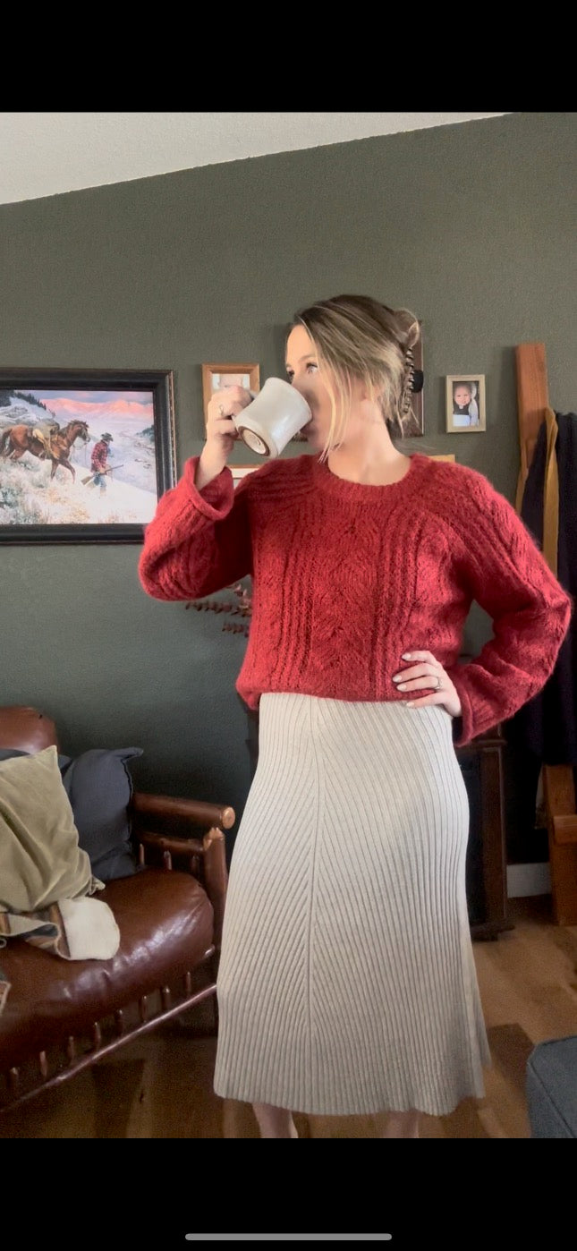 Square Neck Sweater Dress