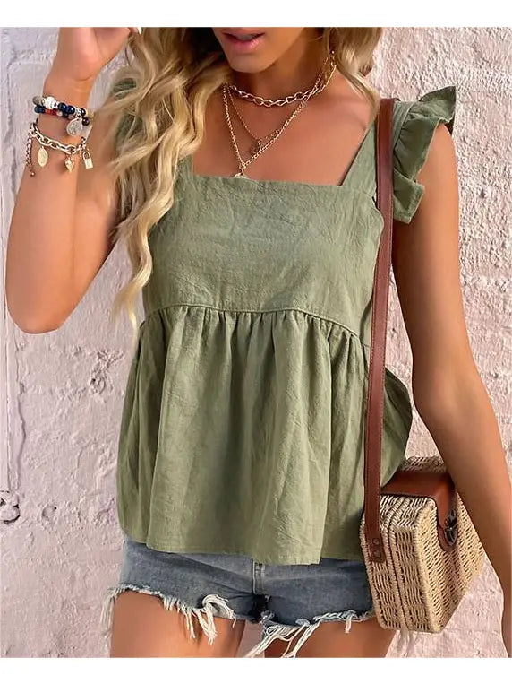 Loose Ruffled Tank