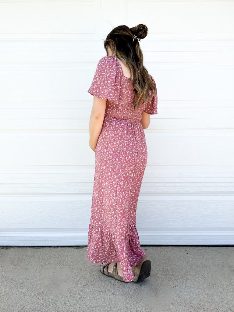 Pink convertible smocked Maxi Dress