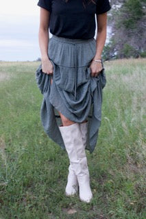 Sage Tiered Skirt