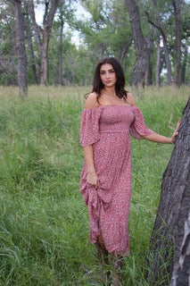 Pink convertible smocked Maxi Dress